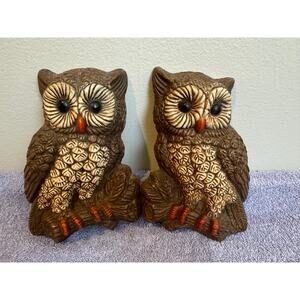 Vintage Pair of Foam Owl Wall Hangings